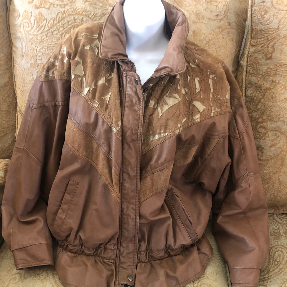 Beautiful brown leather jacket